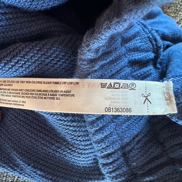 Free People Beach Leo Wide Leg Cotton Culotte Pants Blue XS - Picture 10 of 11